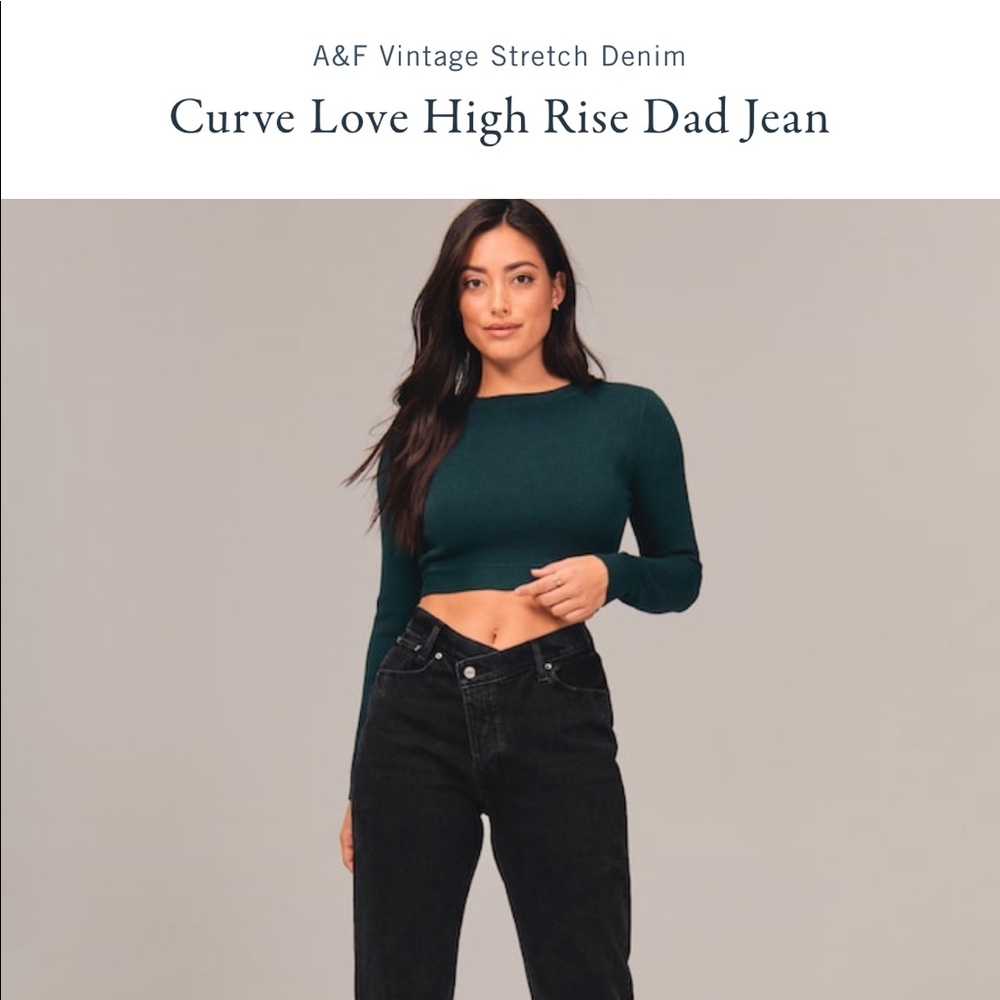 Abercrombie & Fitch Curve Love High Rise Dad Jeans. Like new.